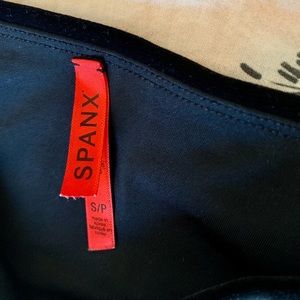 Spanx black velvet pant